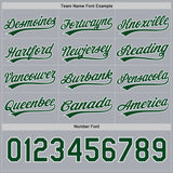 Custom Green White-Gray Reversible Pullover Baseball Jersey Shirt