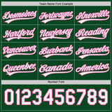 Custom Green White-Pink Reversible Pullover Baseball Jersey Shirt