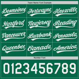 Custom Kelly Green-White Reversible Pullover Baseball Jersey Shirt