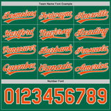 Custom Kelly Green Orange-White Reversible Pullover Baseball Jersey Shirt