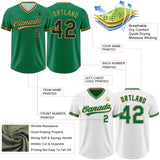 Custom Kelly Green Black-Old Gold Reversible Pullover Baseball Jersey Shirt