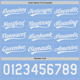 Custom Light Blue-White Reversible Pullover Baseball Jersey Shirt