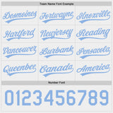Custom Light Blue-White Reversible Pullover Baseball Jersey Shirt