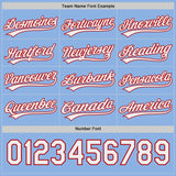 Custom Light Blue White-Red Reversible Pullover Baseball Jersey Shirt