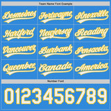 Custom Electric Blue White-Yellow Reversible Pullover Baseball Jersey Shirt