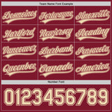 Custom Crimson-Cream Reversible Pullover Baseball Jersey Shirt