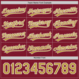 Custom Crimson Old Gold-White Reversible Pullover Baseball Jersey Shirt