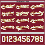 Custom Crimson White-Old Gold Reversible Pullover Baseball Jersey Shirt