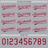 Custom Crimson White-Gray Reversible Pullover Baseball Jersey Shirt