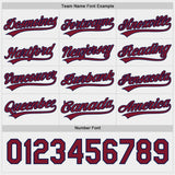 Custom Crimson Navy-White Reversible Pullover Baseball Jersey Shirt