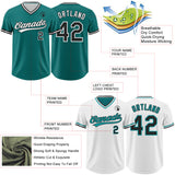 Custom Teal Black-White Reversible Pullover Baseball Jersey Shirt