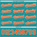 Custom Teal Orange-White Reversible Pullover Baseball Jersey Shirt