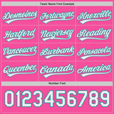 Custom Teal White-Pink Reversible Pullover Baseball Jersey Shirt