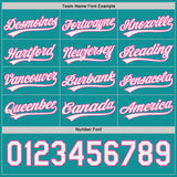 Custom Teal White-Pink Reversible Pullover Baseball Jersey Shirt