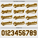 Custom Brown Gold-White Reversible Pullover Baseball Jersey Shirt