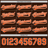 Custom Brown Orange-White Reversible Pullover Baseball Jersey Shirt