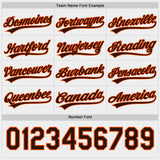 Custom Brown Orange-White Reversible Pullover Baseball Jersey Shirt