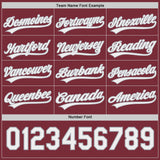 Custom Burgundy White-Gray Reversible Pullover Baseball Jersey Shirt