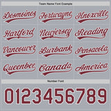 Custom Burgundy White-Gray Reversible Pullover Baseball Jersey Shirt