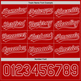 Custom Red Black Lightning Geometric Zigzag Reversible Pullover Baseball Jersey Shirt
