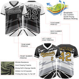 Custom White Black Lightning Geometric Zigzag Reversible Pullover Baseball Jersey Shirt