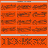 Custom Orange Black Lightning Geometric Zigzag Reversible Pullover Baseball Jersey Shirt
