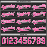Custom Pink Black Lightning Geometric Zigzag Reversible Pullover Baseball Jersey Shirt