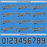 Custom Electric Blue Black Lightning Geometric Zigzag Reversible Pullover Baseball Jersey Shirt