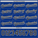 Custom Royal Black Lightning Geometric Zigzag Reversible Pullover Baseball Jersey Shirt