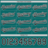 Custom Teal Black Lightning Geometric Zigzag Reversible Pullover Baseball Jersey Shirt