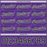 Custom Purple Black Lightning Geometric Zigzag Reversible Pullover Baseball Jersey Shirt