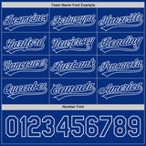 Custom Royal White Lightning Geometric Zigzag Reversible Pullover Baseball Jersey Shirt