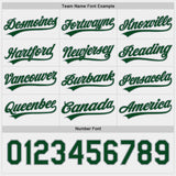 Custom Green White Lightning Geometric Zigzag Reversible Pullover Baseball Jersey Shirt
