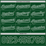 Custom Green White Lightning Geometric Zigzag Reversible Pullover Baseball Jersey Shirt