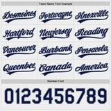 Custom Navy White Lightning Geometric Zigzag Reversible Pullover Baseball Jersey Shirt