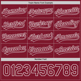 Custom Crimson White Lightning Geometric Zigzag Reversible Pullover Baseball Jersey Shirt