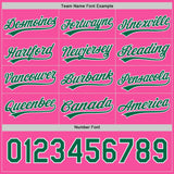 Custom Pink Kelly Green Lightning Geometric Zigzag Reversible Pullover Baseball Jersey Shirt