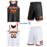 Custom Black White Fade Fashion Reversible Double Side Sublimation Basketball Set Jersey