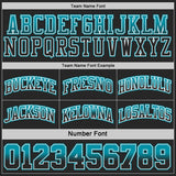 Custom Black Teal Fade Fashion Reversible Double Side Sublimation Basketball Set Jersey