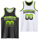Custom Black White Fade Fashion Reversible Double Side Sublimation Basketball Set Jersey