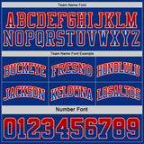 Custom Royal Red Fade Fashion Reversible Double Side Sublimation Basketball Set Jersey