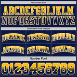 Custom Navy Gold Fade Fashion Reversible Double Side Sublimation Basketball Set Jersey