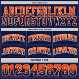 Custom Navy Orange Fade Fashion Reversible Double Side Sublimation Basketball Set Jersey