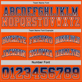 Custom Navy Orange Fade Fashion Reversible Double Side Sublimation Basketball Set Jersey