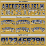 Custom Navy Old Gold Fade Fashion Reversible Double Side Sublimation Basketball Set Jersey