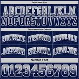 Custom Navy White Fade Fashion Reversible Double Side Sublimation Basketball Set Jersey