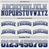Custom Navy White Fade Fashion Reversible Double Side Sublimation Basketball Set Jersey