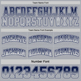 Custom Navy Gray Fade Fashion Reversible Double Side Sublimation Basketball Set Jersey