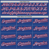 Custom Royal Light Blue-Red Mesh Authentic Throwback Baseball Jersey