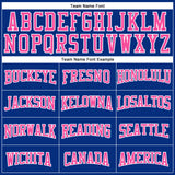 Custom Royal Pink-White Authentic Football Jersey